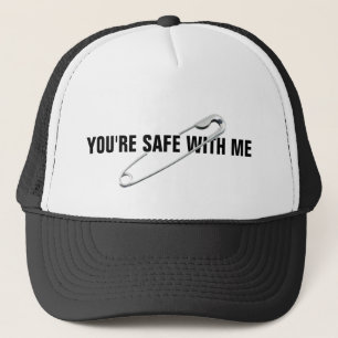 Safety Pin "You're Safe With Me" Anti-Abuse Trucker Hat