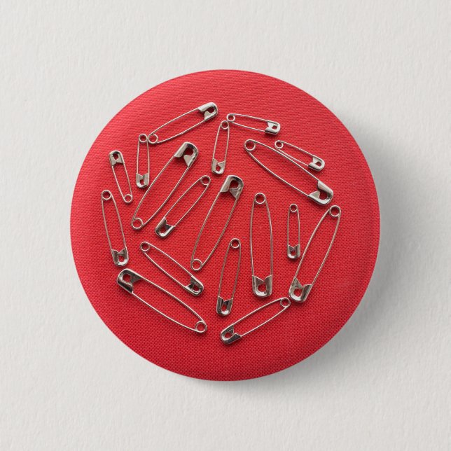 Safety-pins 6 Cm Round Badge (Front)