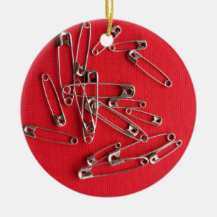 Safety-pins Ceramic Ornament
