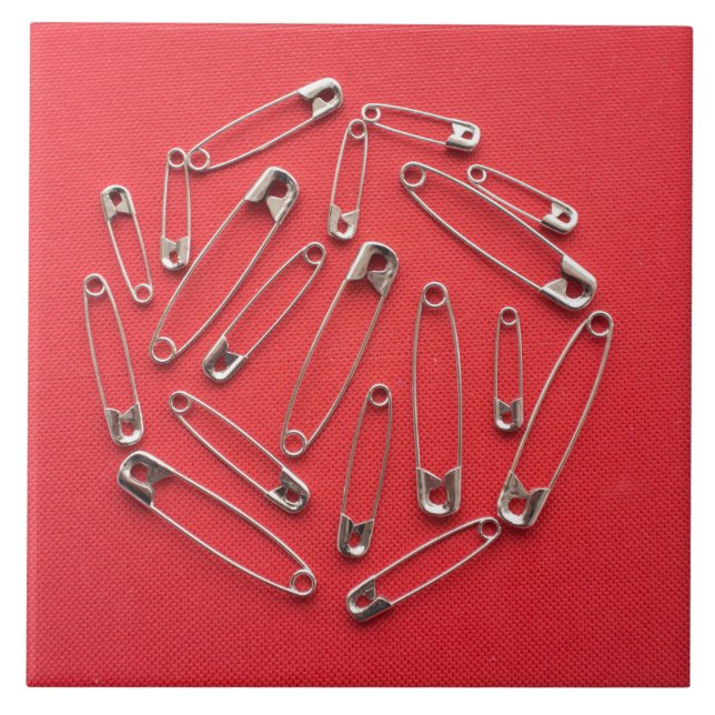 Safety-pins Ceramic Tile (Front)