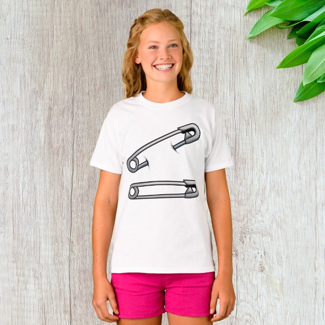 Safety Pins Girls T-Shirt (Creator Uploaded)