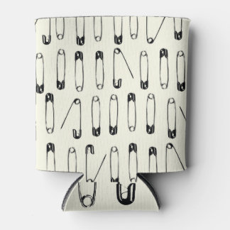 Safety Pins Seamless Pattern Can Cooler