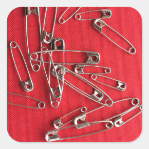 Safety-pins Square Sticker