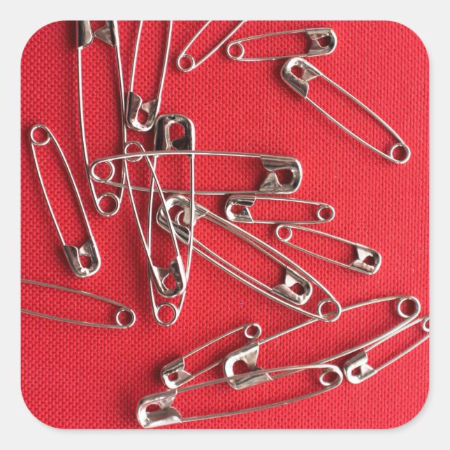 Safety-pins Square Sticker (Front)
