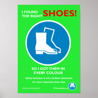 Safety shoe Fashion Poster