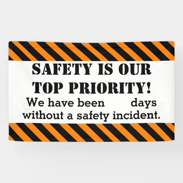 Safety Sign Days without Incident/Accident (Horizontal)