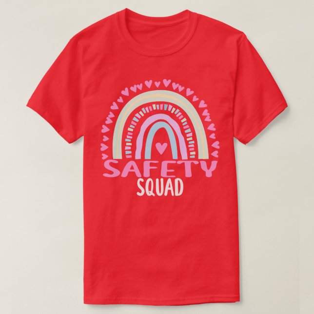 Safety Squad Party Matching Womens Appreciation Ra T-Shirt (Design Front)