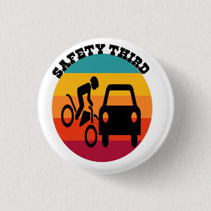 SAFETY THIRD 4TH JULY PATRIOTIC T-Shirt 3 Cm Round Badge