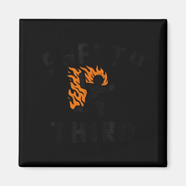 Safety Third Funny Running Man Design Magnet (Front)