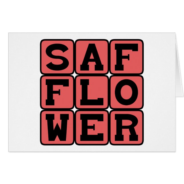 Safflower, Herbaceous Annual Flower (Front Horizontal)