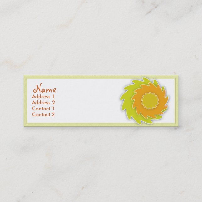 Safflower Profile Card (Front)