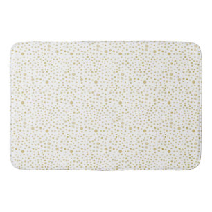 Saffron Confetti Watercolor Dots Bath Mat