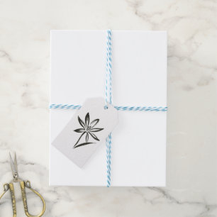 Saffron Flower – Ink Brush Crocus Bloom on Gift Tags