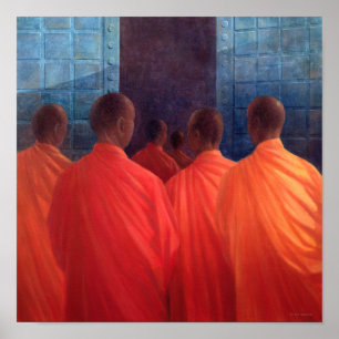 Saffron Monks Poster