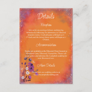 Saffron Sky Wildflowers - vertical enclosure card