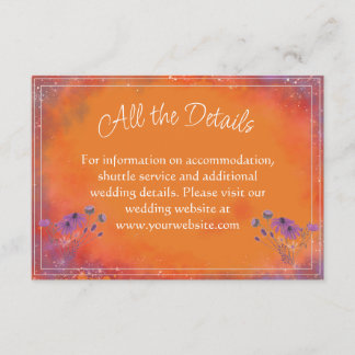 Saffron Sky Wildflowers - Wedding enclosure card