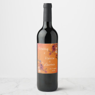 Saffron Sky Wildflowers - wine bottle label