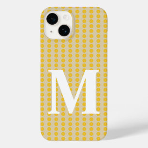 Saffron Spice Moods Dots with monogram Case-Mate iPhone 14 Case