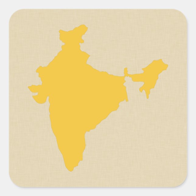 Saffron Spice Moods India Square Sticker (Front)