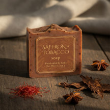 Saffron + Tobacco Custom Handmade Soap Label