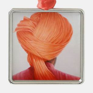 Saffron Turban Metal Tree Decoration