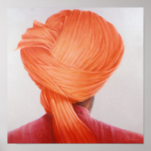 Saffron Turban Poster