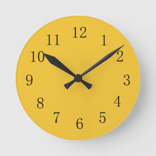 Saffron Yellow Kitchen Wall Clock
