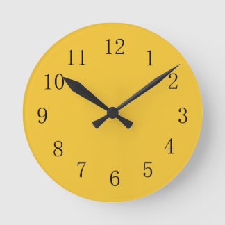 Saffron Yellow Kitchen Wall Clock