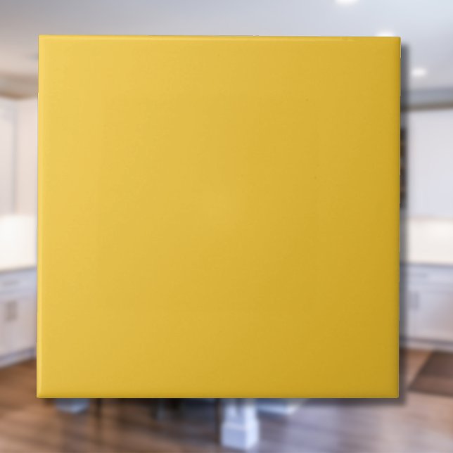 Saffron Yellow Solid Colour | Classic Elegant Ceramic Tile (Creator Uploaded)