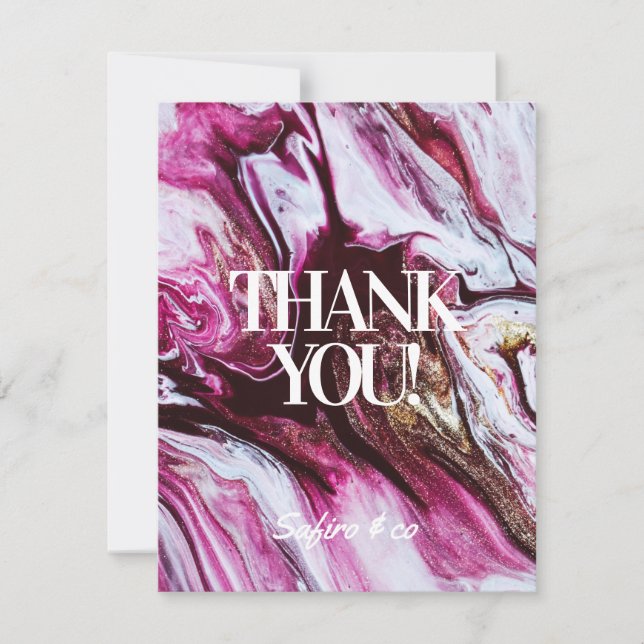 SAFIRO marble thank you card (Front)