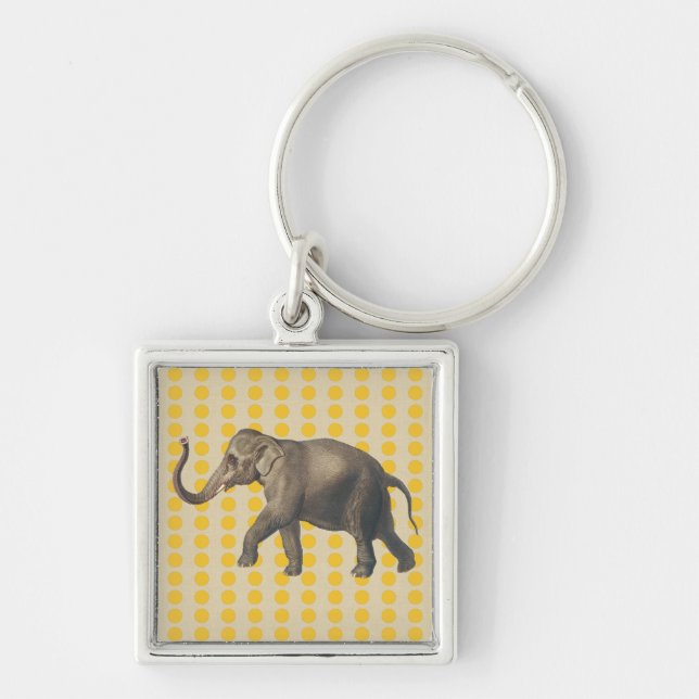 Safron Spice Moods Dots with Elephant Key Ring (Front)