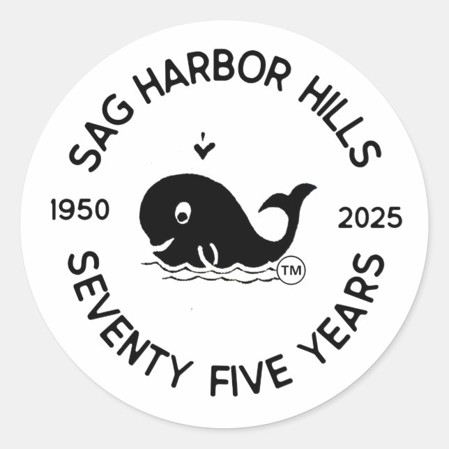 SAG HARBOR HILLS 75TH STICKER (Front)