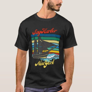 Sag Harbour New York Sailing Sailboat Captain T-Shirt