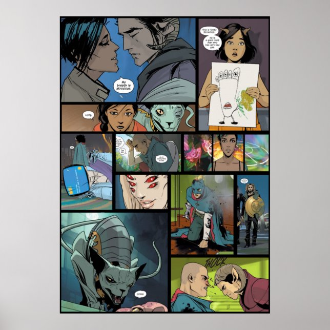 Saga Image Comics Panel Design  Poster (Front)