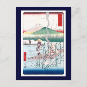 Sagami River, Hiroshige Japanese Fine Art Postcard