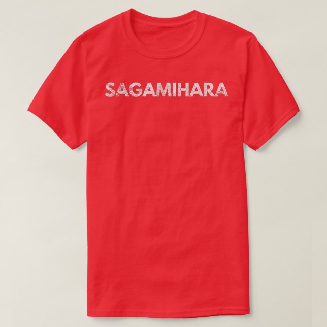 Sagamihara Japan Distressed Graphic  T-Shirt (Design Front)