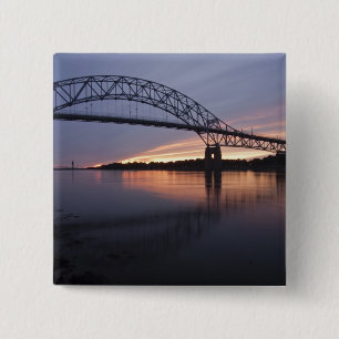 Sagamor Bridge over Cape Cod canal, 15 Cm Square Badge