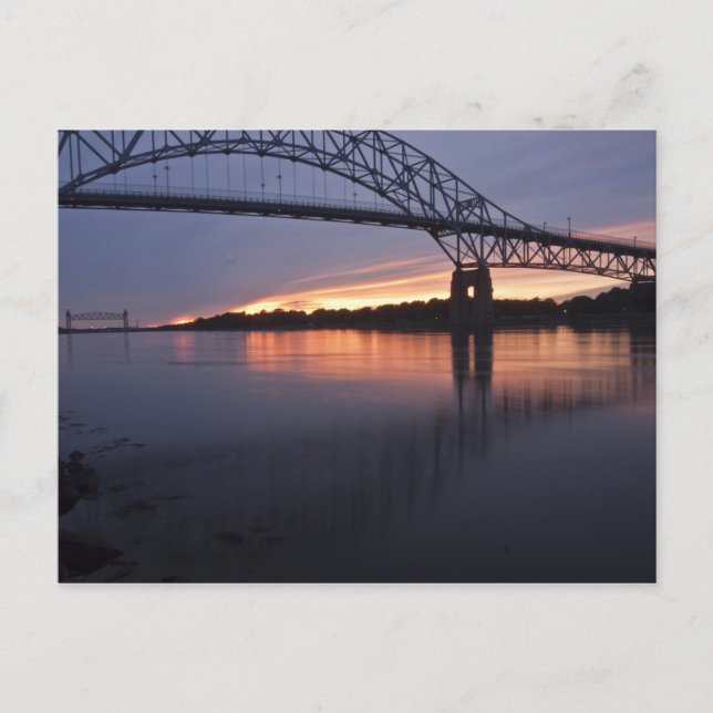 Sagamor Bridge over Cape Cod canal, 2 Postcard (Front)