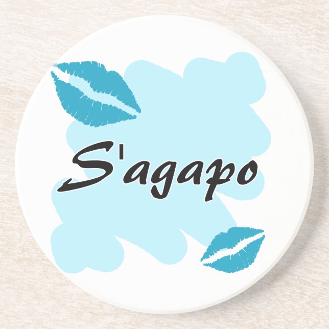 S'agapo - Greek - I love you Coaster (Front)