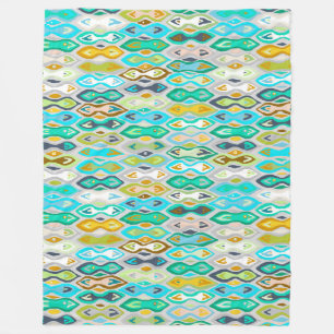 Sagar silver ikat fleece blanket