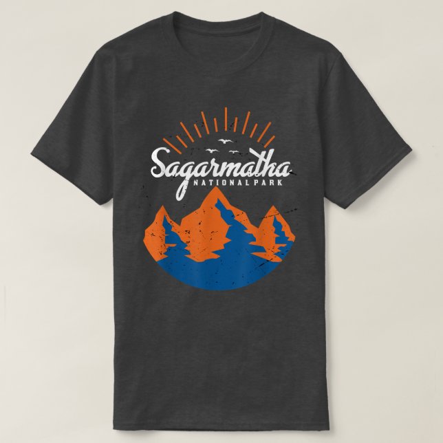 Sagarmatha Everest National Park Nepal Tibet Snow  T-Shirt (Design Front)