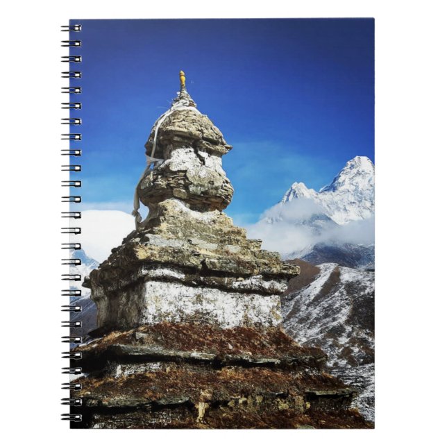 Sagarmatha, Everest views - Ama Dablam & Stupa Notebook (Front)