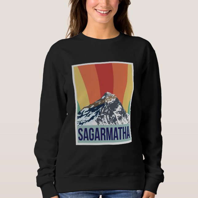 Sagarmatha Mountains Retro National Park Tibet Nep Sweatshirt (Front)