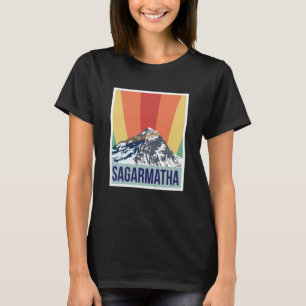 Sagarmatha Mountains Retro National Park Tibet Nep T-Shirt