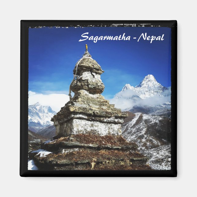 Sagarmatha - Nepal, views on Everest, Ama Dablam Magnet (Front)