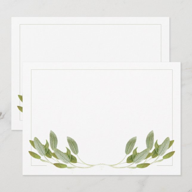 SAGE 5x7 Flat Card / Horizontal (Front/Back)