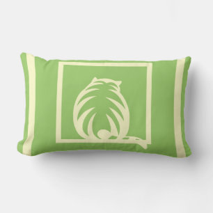 sage and cream CATS modern pillow