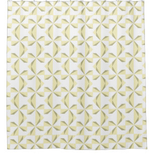 Sage and Cream Pinwheel Shower Curtain