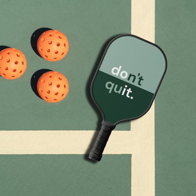 Sage and Dark Green Modern Monogram  Pickleball Paddle (Creator Uploaded)