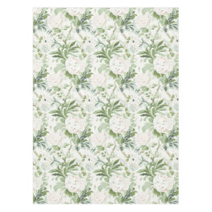 Sage and Moss Green English Garden Floral Tablecloth